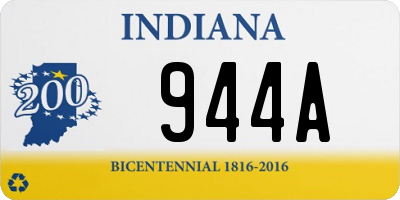 IN license plate 944A