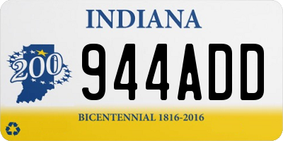 IN license plate 944ADD