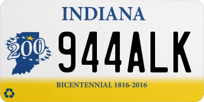 IN license plate 944ALK