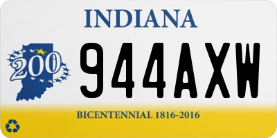 IN license plate 944AXW