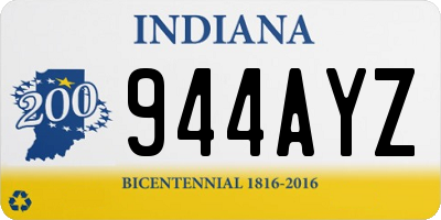 IN license plate 944AYZ
