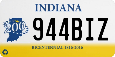 IN license plate 944BIZ
