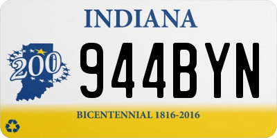 IN license plate 944BYN