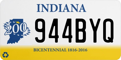 IN license plate 944BYQ