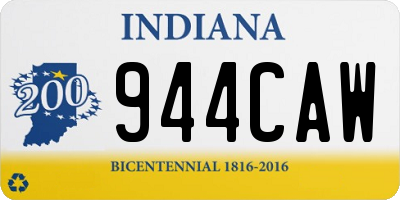 IN license plate 944CAW