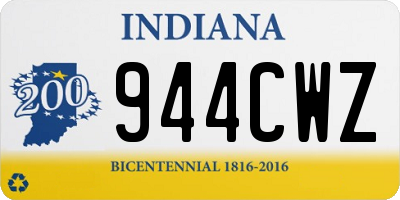 IN license plate 944CWZ