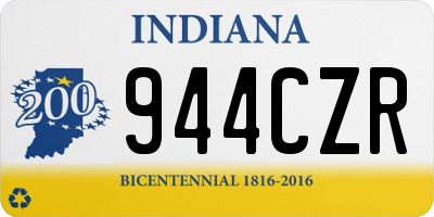 IN license plate 944CZR
