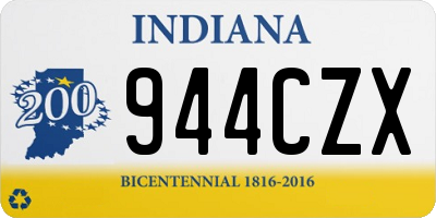 IN license plate 944CZX