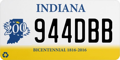 IN license plate 944DBB