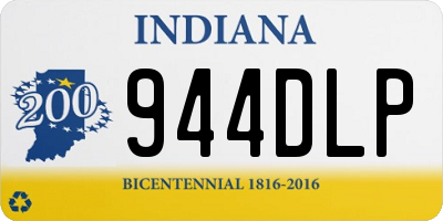 IN license plate 944DLP