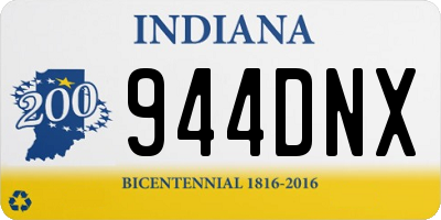 IN license plate 944DNX