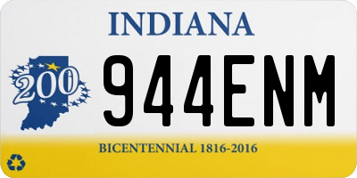 IN license plate 944ENM