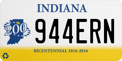 IN license plate 944ERN