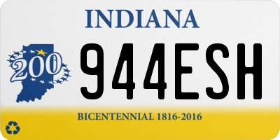 IN license plate 944ESH