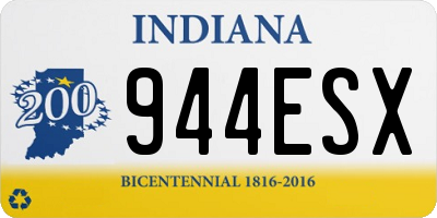 IN license plate 944ESX