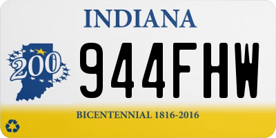 IN license plate 944FHW
