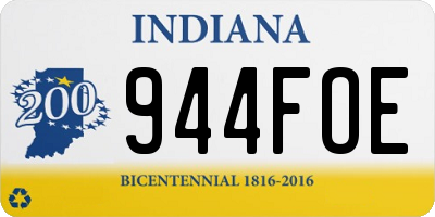 IN license plate 944FOE
