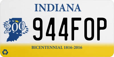 IN license plate 944FOP