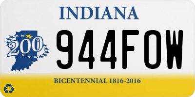 IN license plate 944FOW