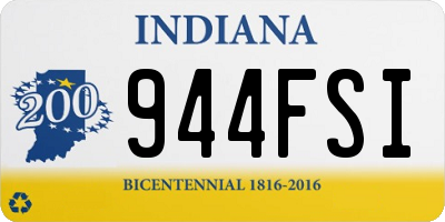 IN license plate 944FSI