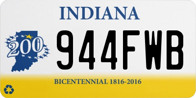 IN license plate 944FWB