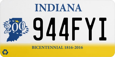 IN license plate 944FYI