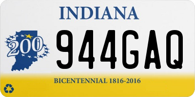 IN license plate 944GAQ