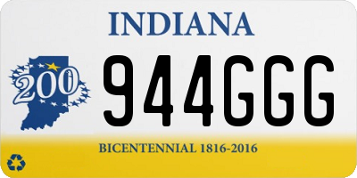 IN license plate 944GGG