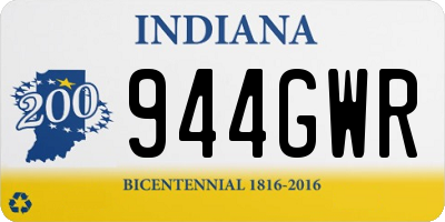 IN license plate 944GWR