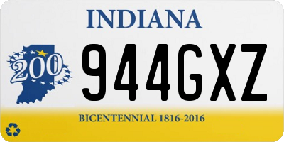 IN license plate 944GXZ