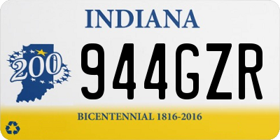IN license plate 944GZR