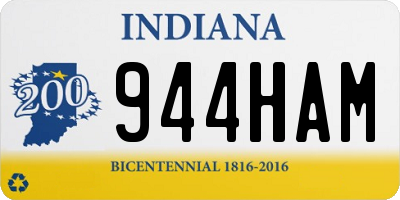 IN license plate 944HAM