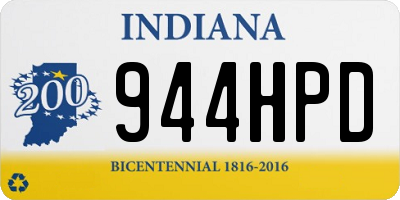 IN license plate 944HPD
