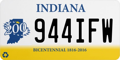 IN license plate 944IFW