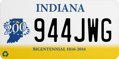 IN license plate 944JWG