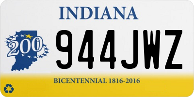 IN license plate 944JWZ