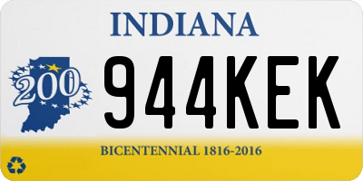 IN license plate 944KEK