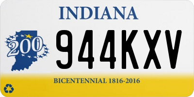 IN license plate 944KXV