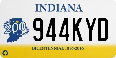 IN license plate 944KYD
