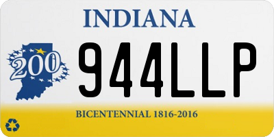IN license plate 944LLP