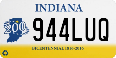 IN license plate 944LUQ