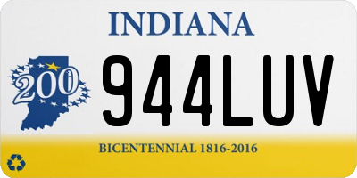 IN license plate 944LUV