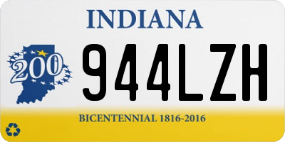 IN license plate 944LZH