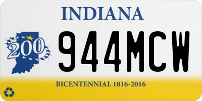 IN license plate 944MCW