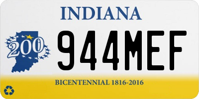 IN license plate 944MEF