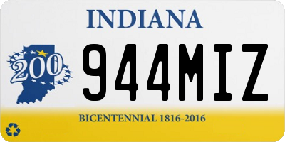 IN license plate 944MIZ