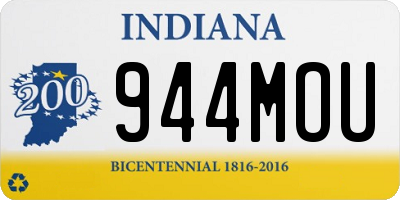 IN license plate 944MOU