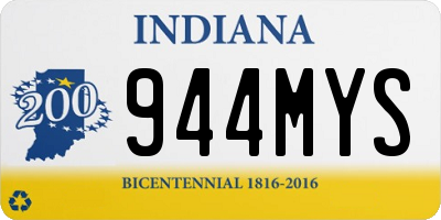 IN license plate 944MYS