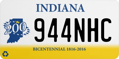 IN license plate 944NHC