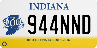 IN license plate 944NND
